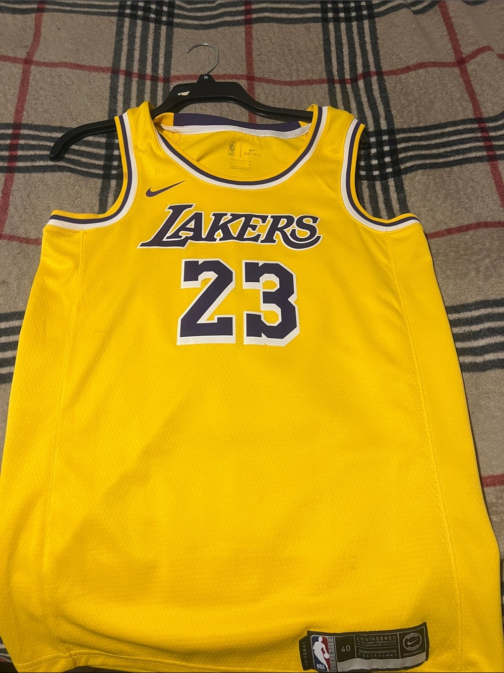 Nike Lakers Yellow #23 Basketball Jersey